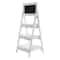 3-Tier White Washed Farmhouse Stand with Chalkboard